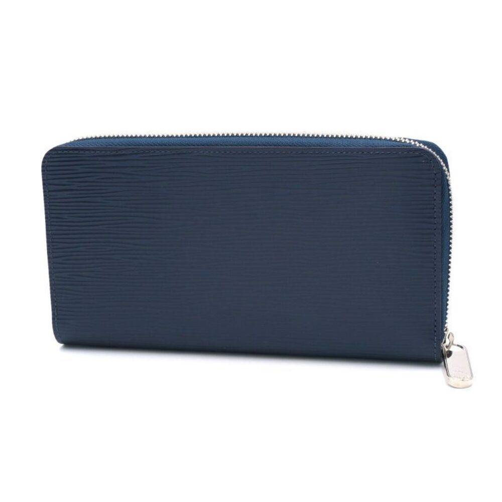 Louis Vuitton Wallet Epi Zip Long Leather Round Indigo Navy Blue Zippy
